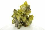 Lustrous Apple-Green Pyromorphite Crystal Cluster - China #242846-1